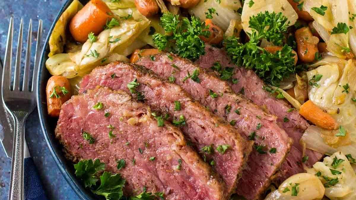 Irish Braised Corned Beef And Cabbage