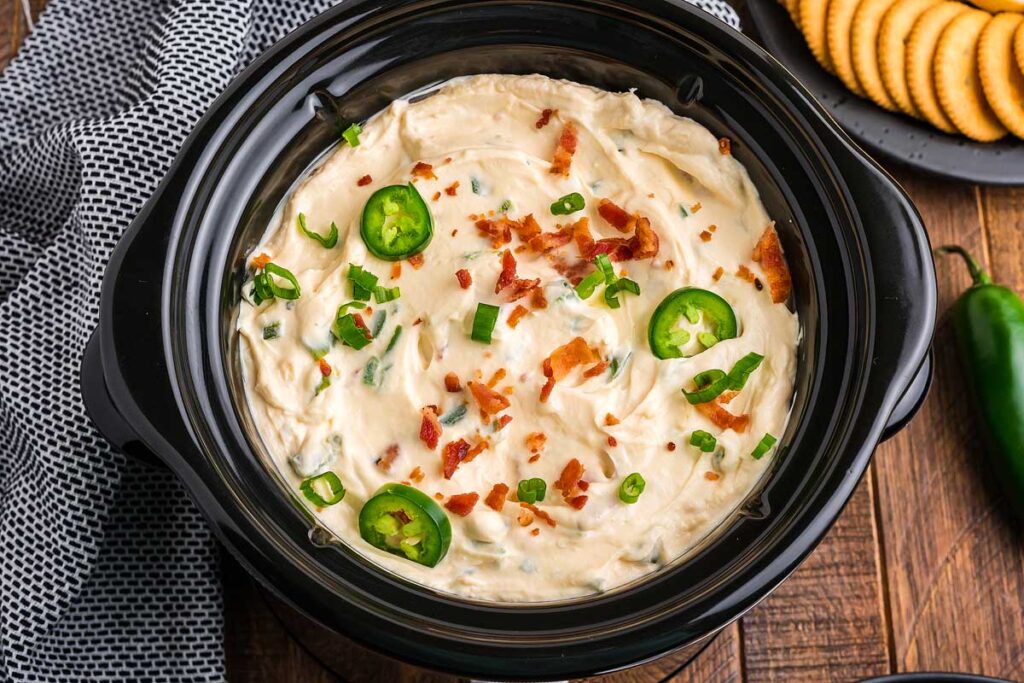 Slow Cooker Jalapeño Popper Dip.