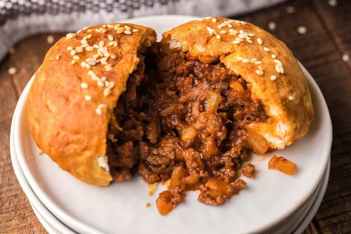 Air Fryer Unsloppy Joes Biscuit Pockets.