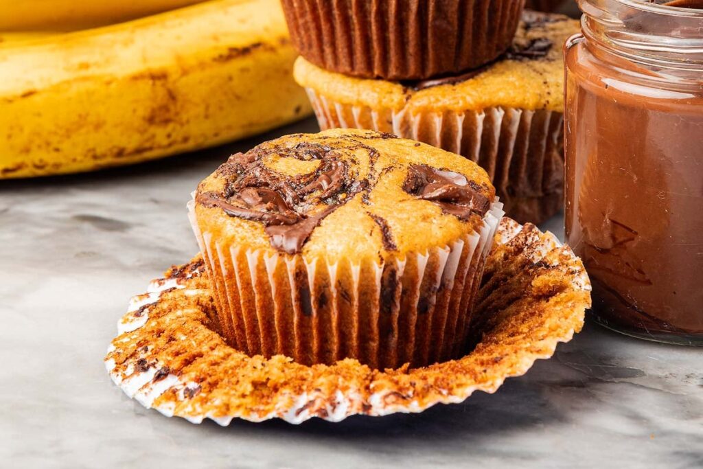 Banana Nutella Muffins.