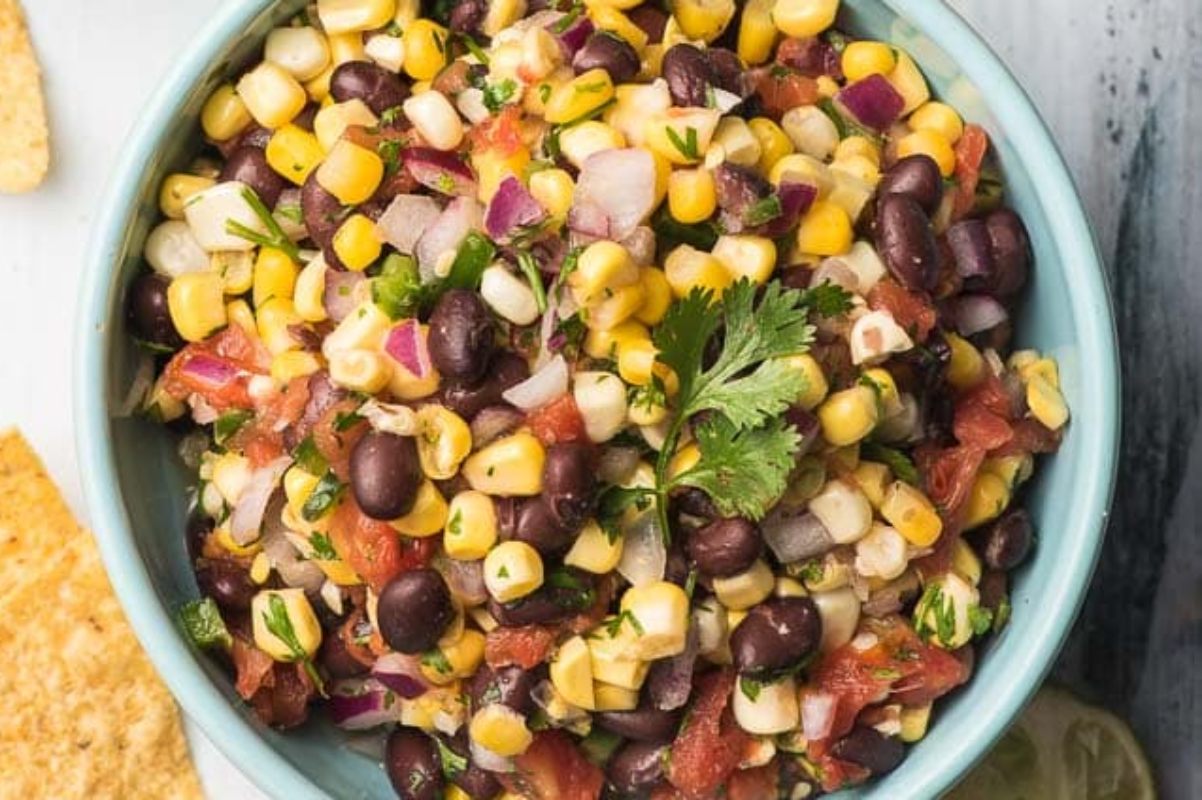 Black Bean And Corn Salsa. 