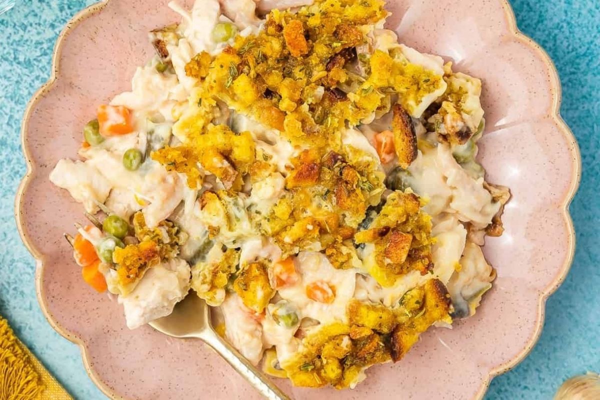 Chicken Stuffing Casserole. 