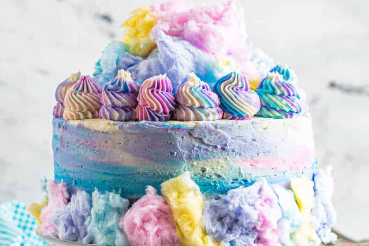Cotton Candy Cake Recipe.