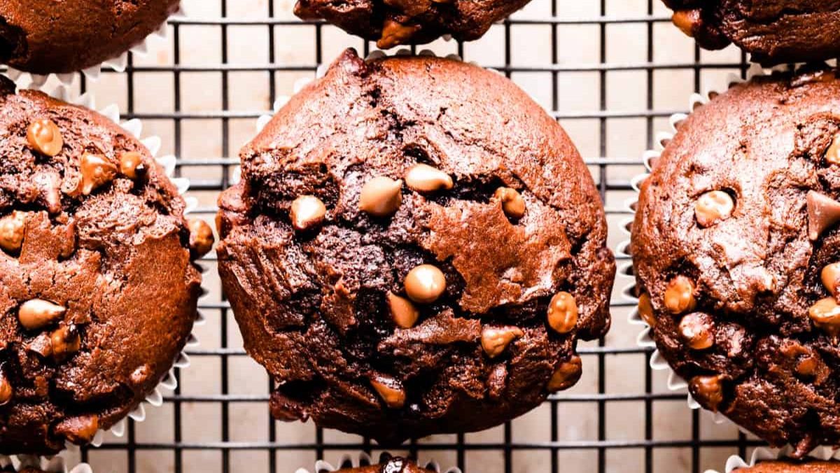 Double Chocolate Muffins.