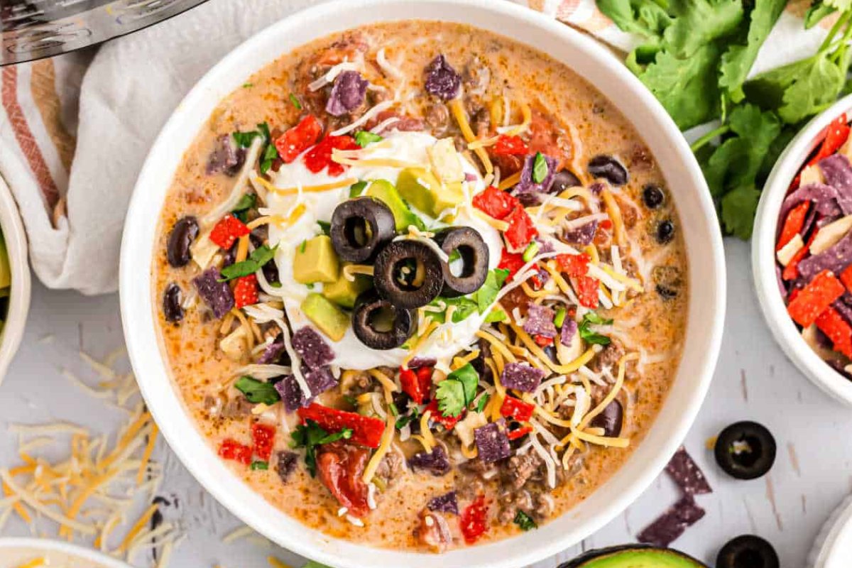 Easy Instant Pot Taco Soup.