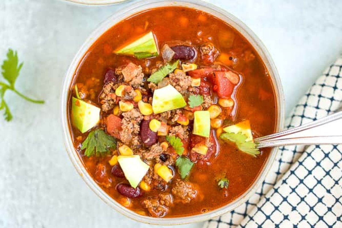 Gluten Free Instant Pot Taco Soup.