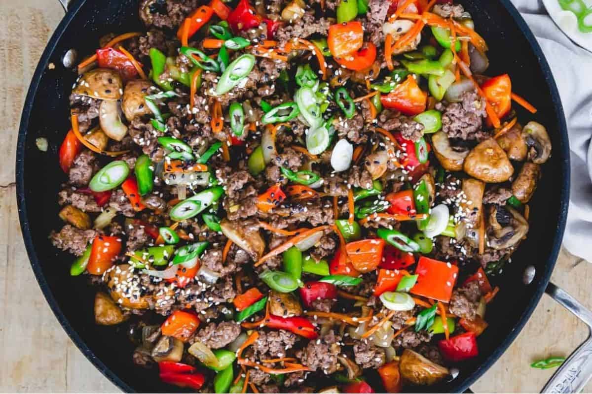 Ground Beef Stir Fry.