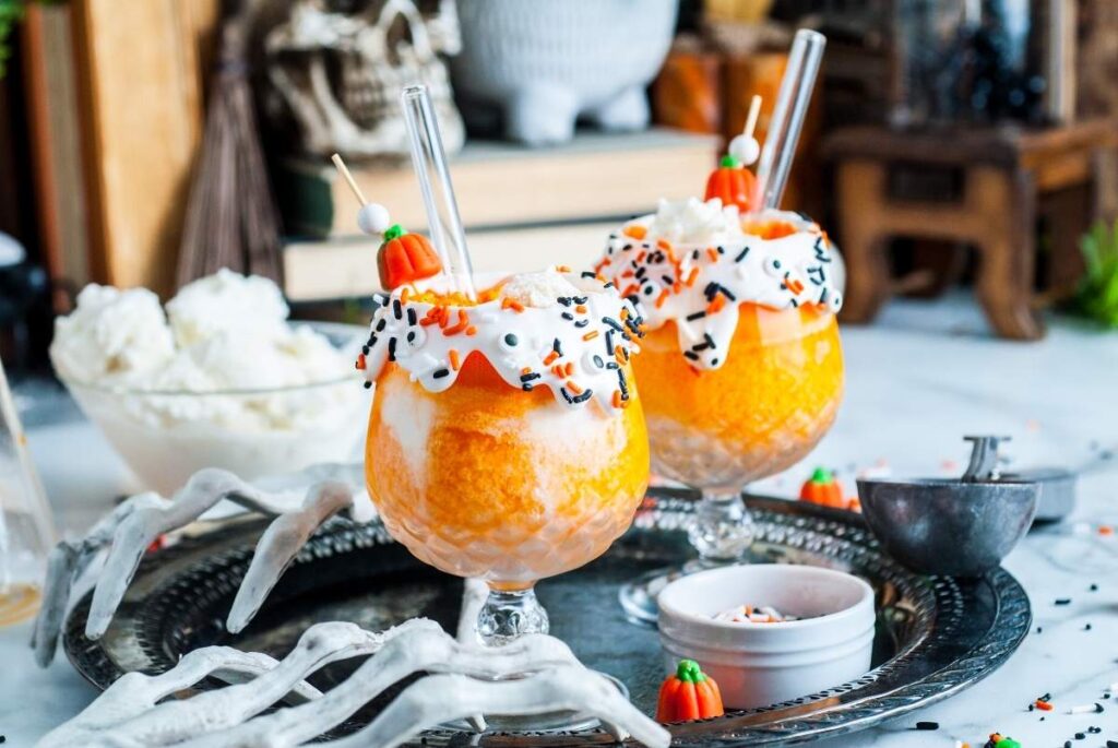 Halloween Ice Cream Floats.