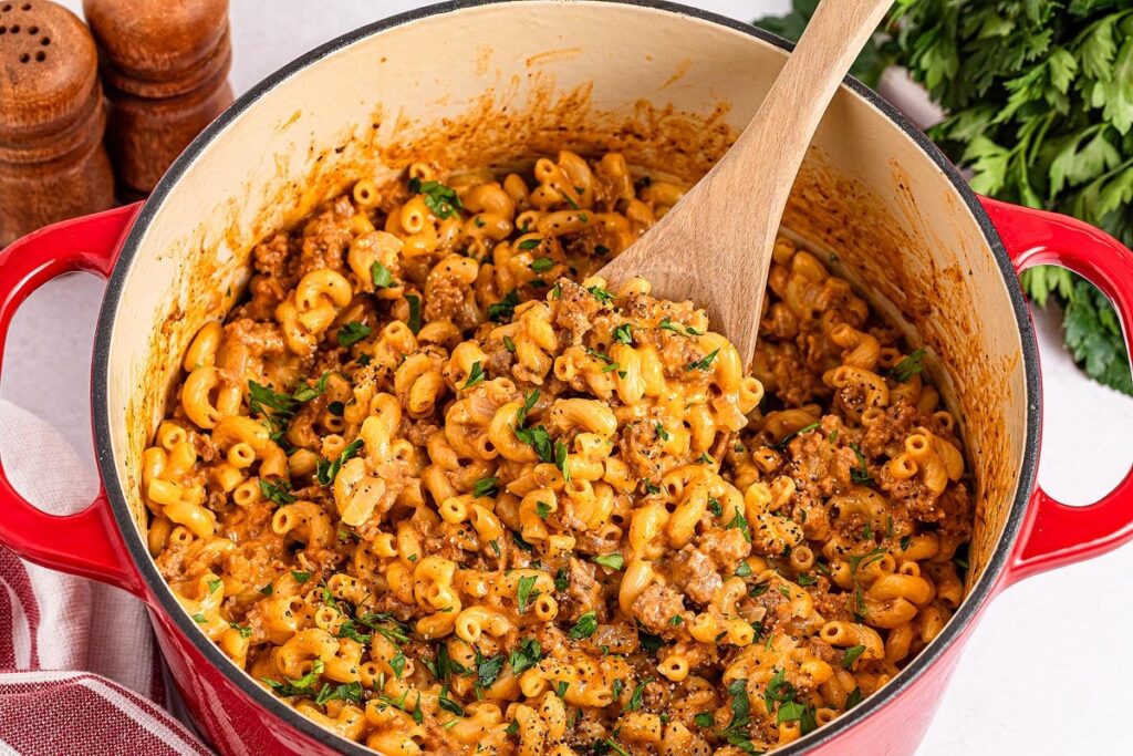 Homemade Hamburger Helper.