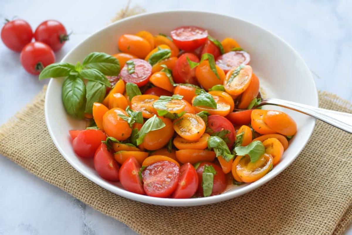 Marinated Tomato Basil Salad.