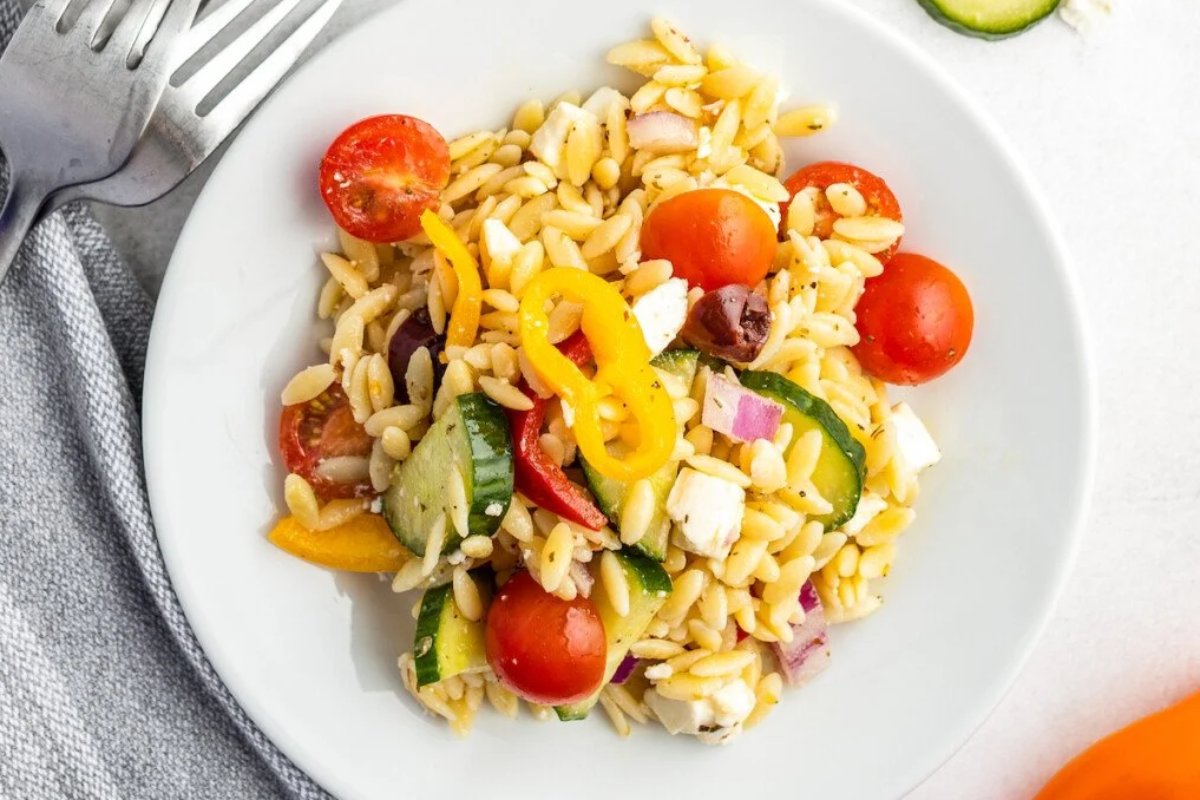 Mediterranean Orzo Pasta Salad.