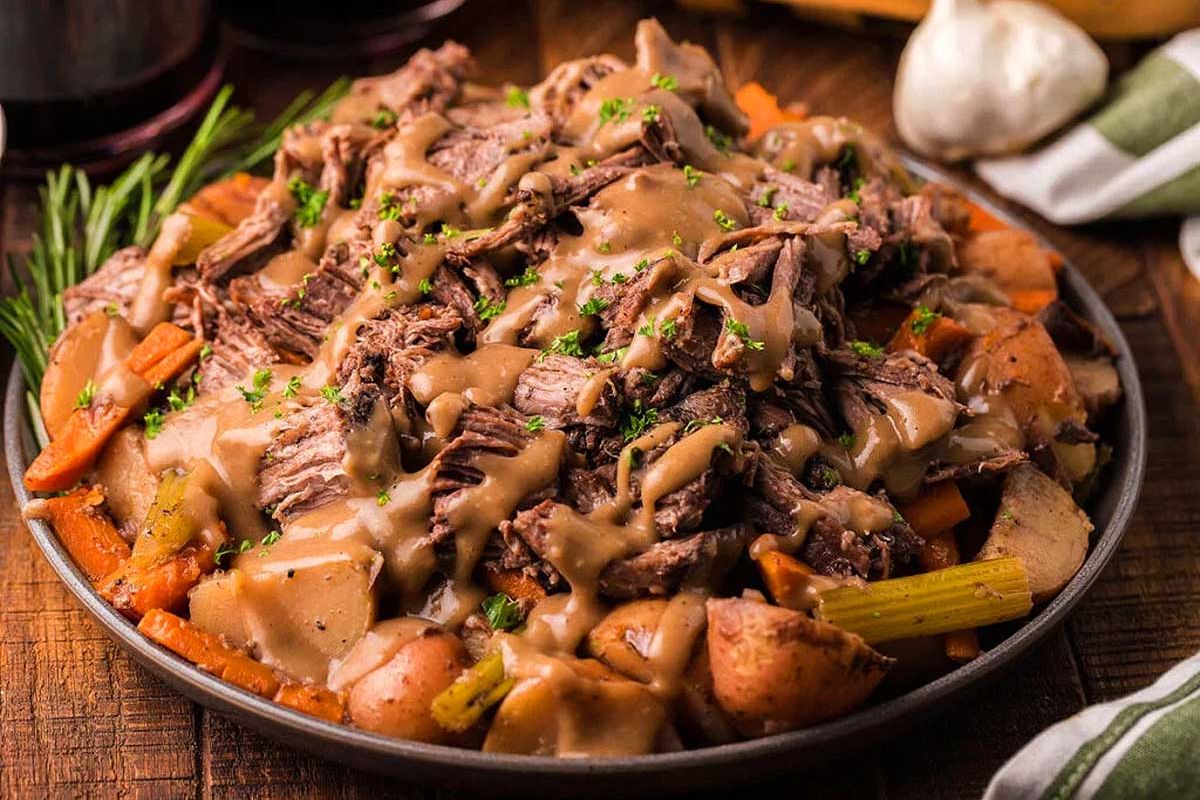 Slow Cooker Pot Roast with Red Wine.