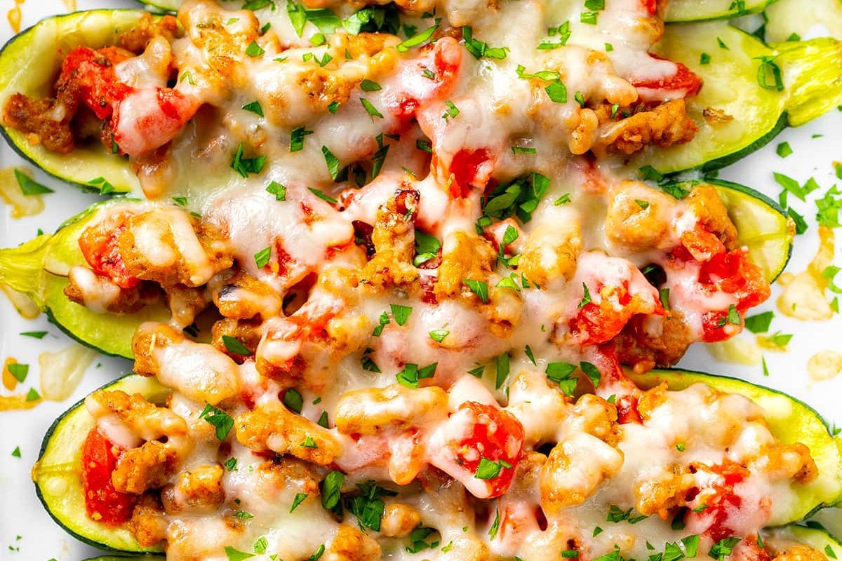 Stuffed Zucchini Boats. 