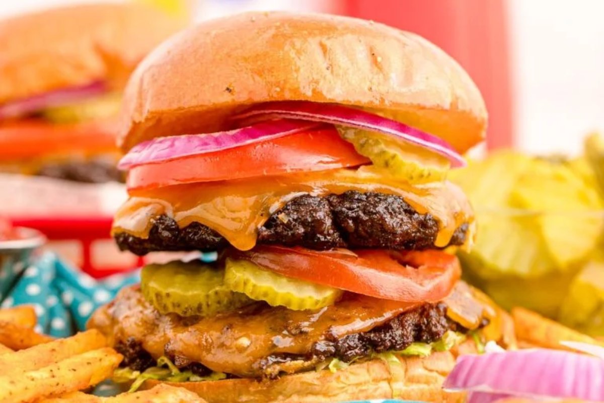 Smash Burgers In Cast Iron Skillet.