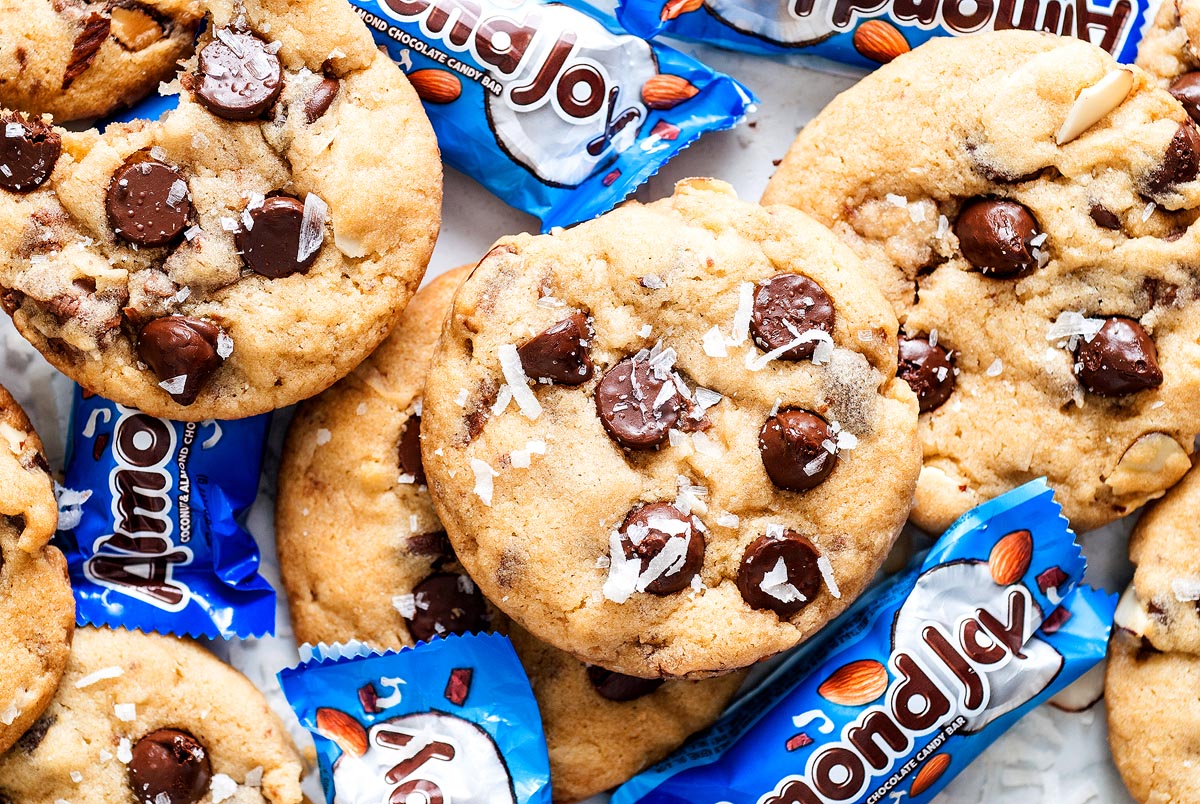 Almond Joy Chocolate Chip Cookies.