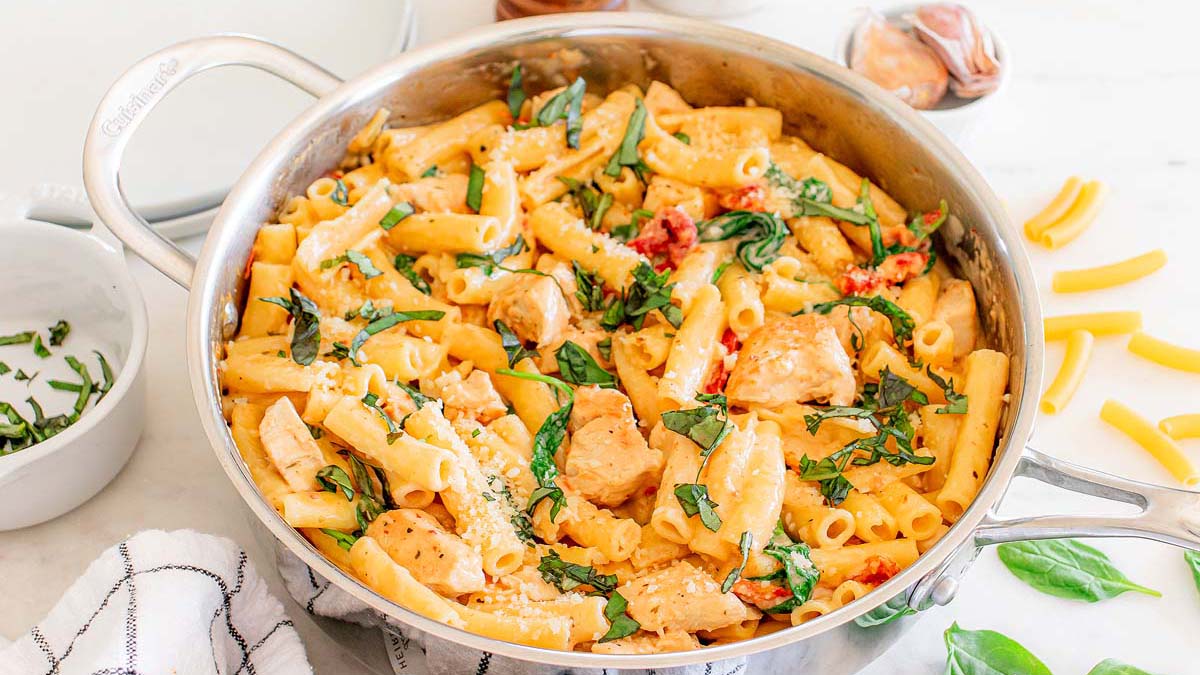 Creamy Tuscan Marry Me Chicken Pasta.