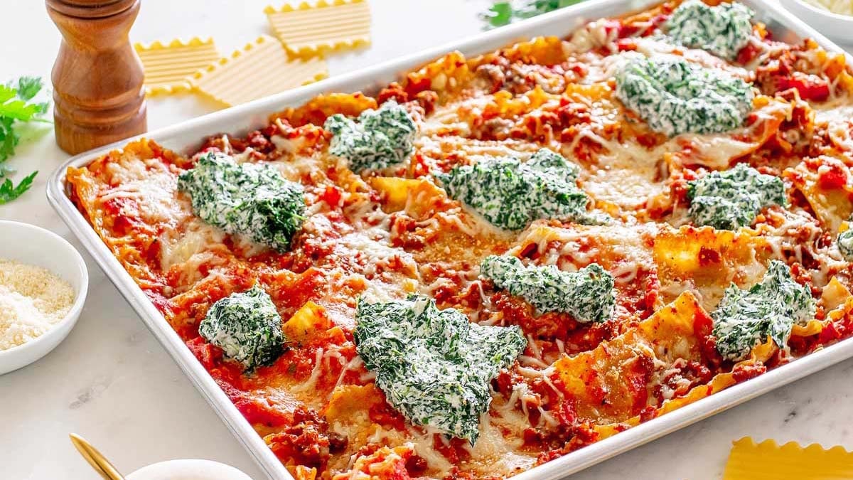 Sheet Pan Lasagna.