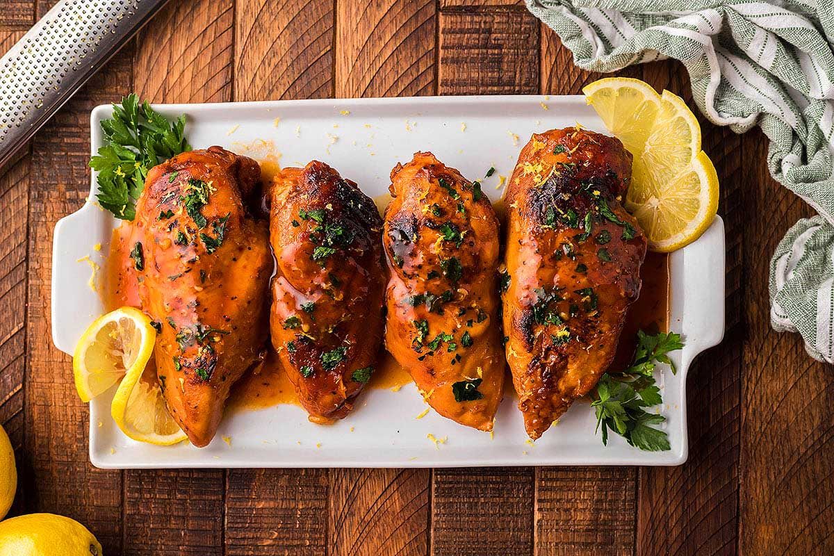 Delicious Slow Cooker Lemonade Chicken.