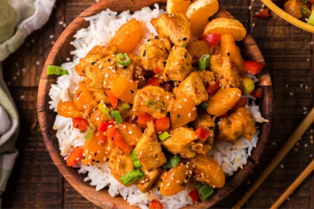 Tasty Tangerine Chicken Stir Fry.