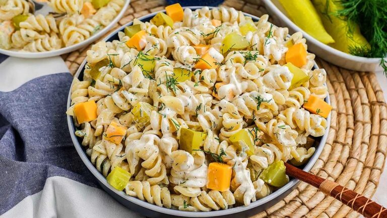 Dill Pickle Pasta Salad.