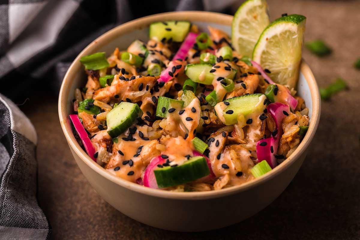 Salmon Rice Bowl.