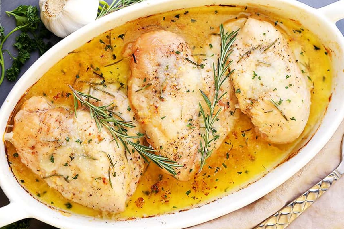 Baked Garlic Butter Chicken.
