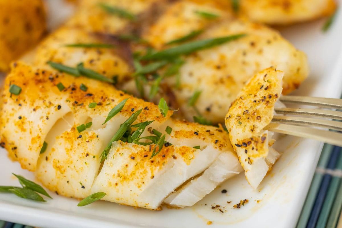 Baked Orange Roughy. 