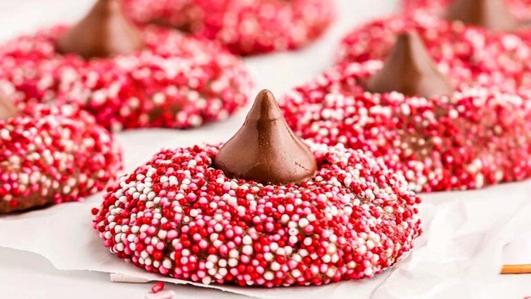 Chocolate Hershey Kiss Cookies Recipe.