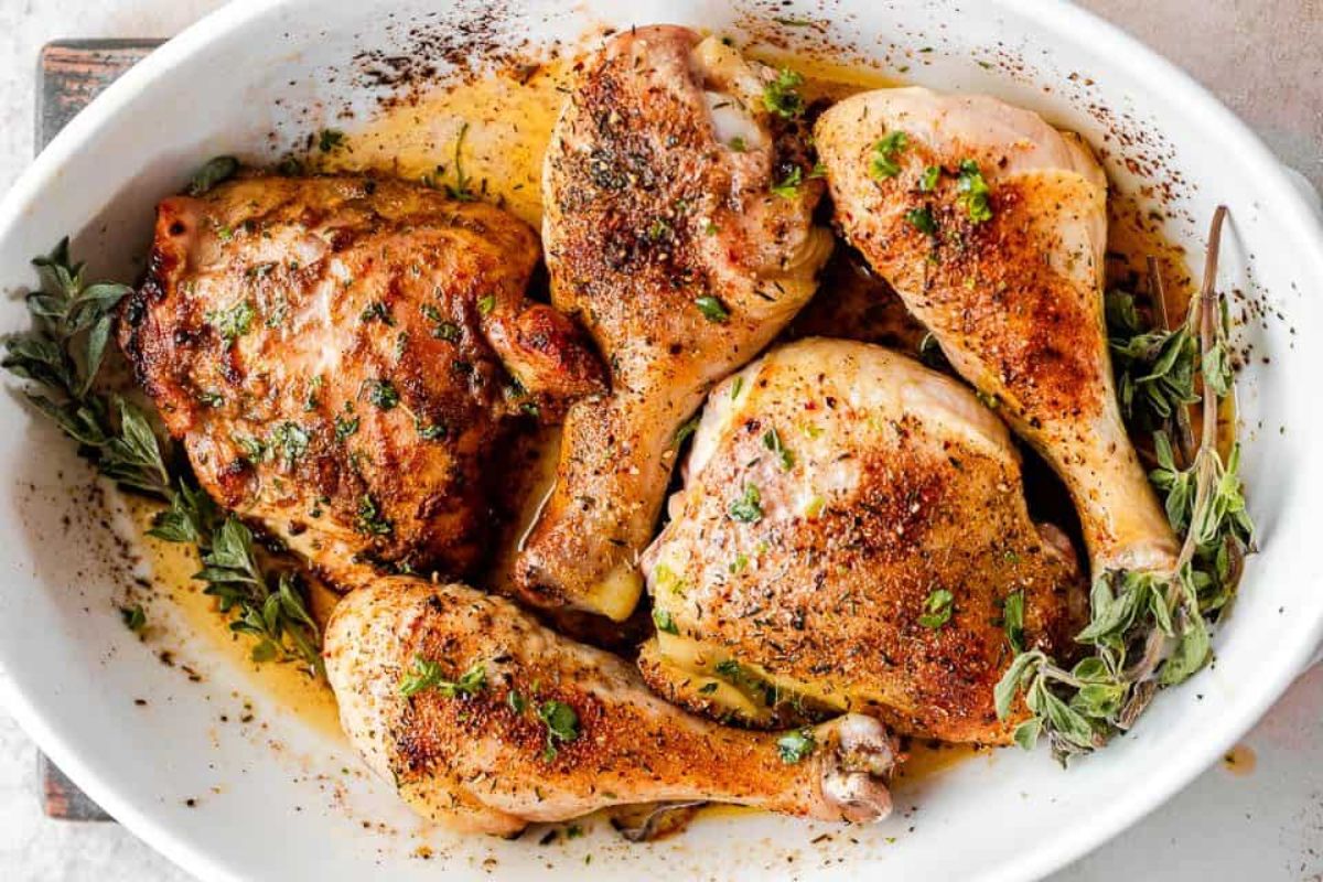 Classic Baked Chicken Pieces. 