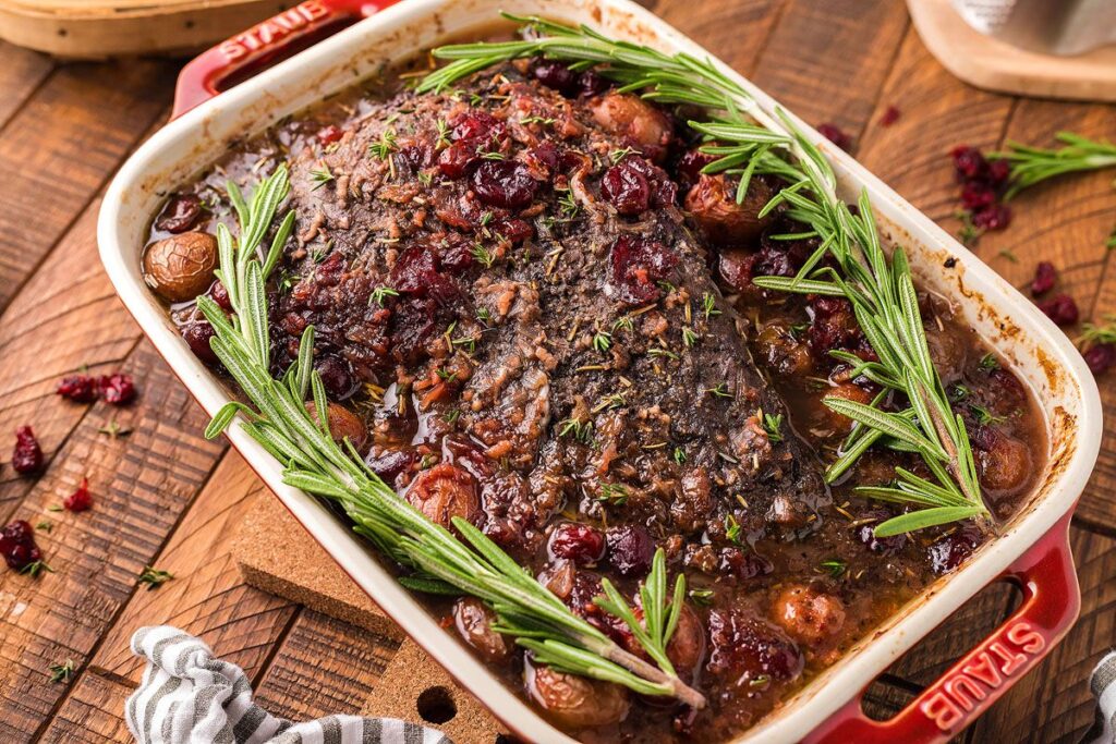 Cranberry Holiday Beef Brisket.