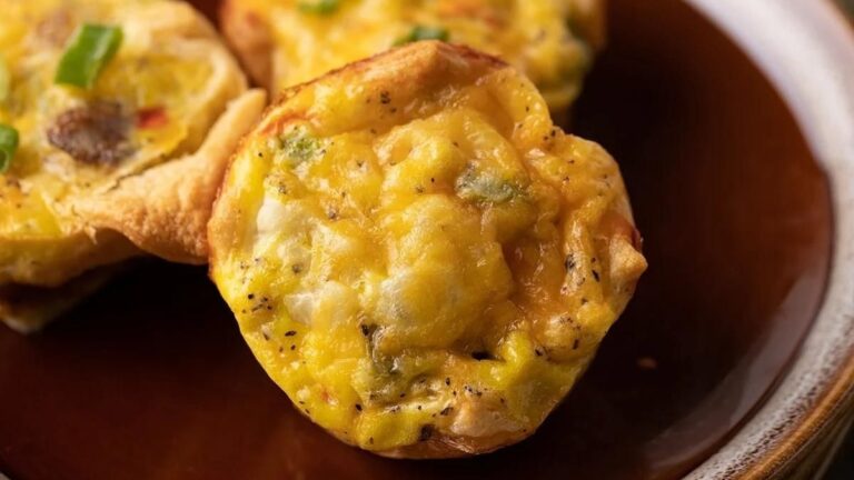 Easy Breakfast Crescent Roll Egg Cups.