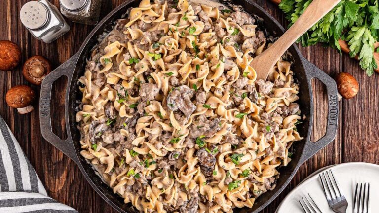 Ground Beef Stroganoff.