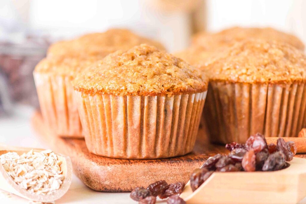 Oatmeal Raisin Muffins.