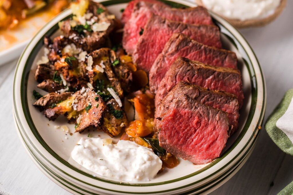 Pan Roasted Beef Tenderloin Medallions.