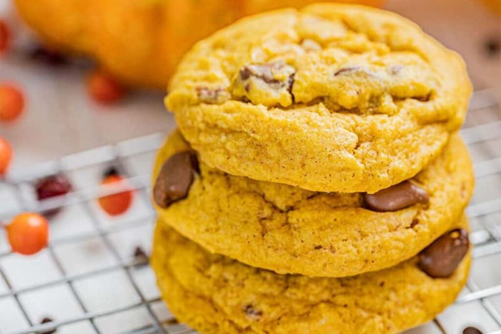 Pumpkin Chocolate Chip Cookies.