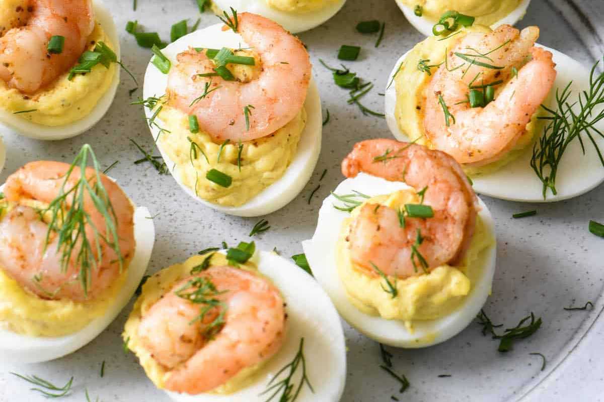 Shrimp Deviled Eggs. 
