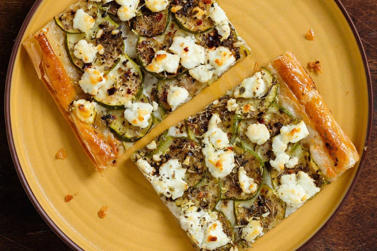 Zucchini Puff Pastry Tart. 