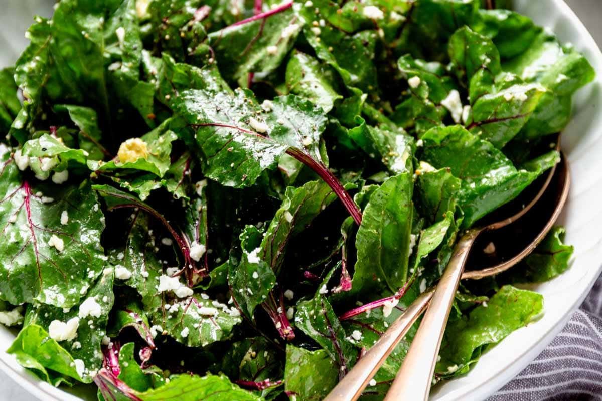 Beet Green Salad. 