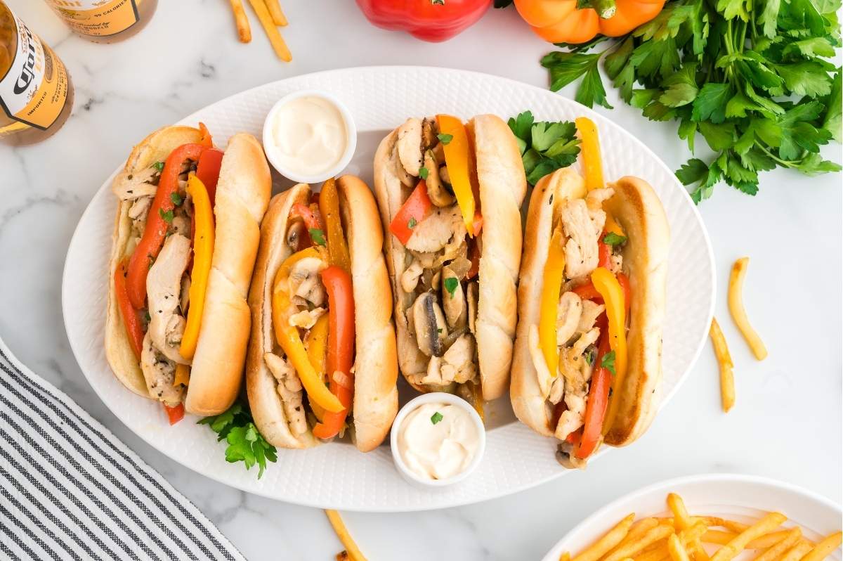 Chicken Philly Sandwiches.