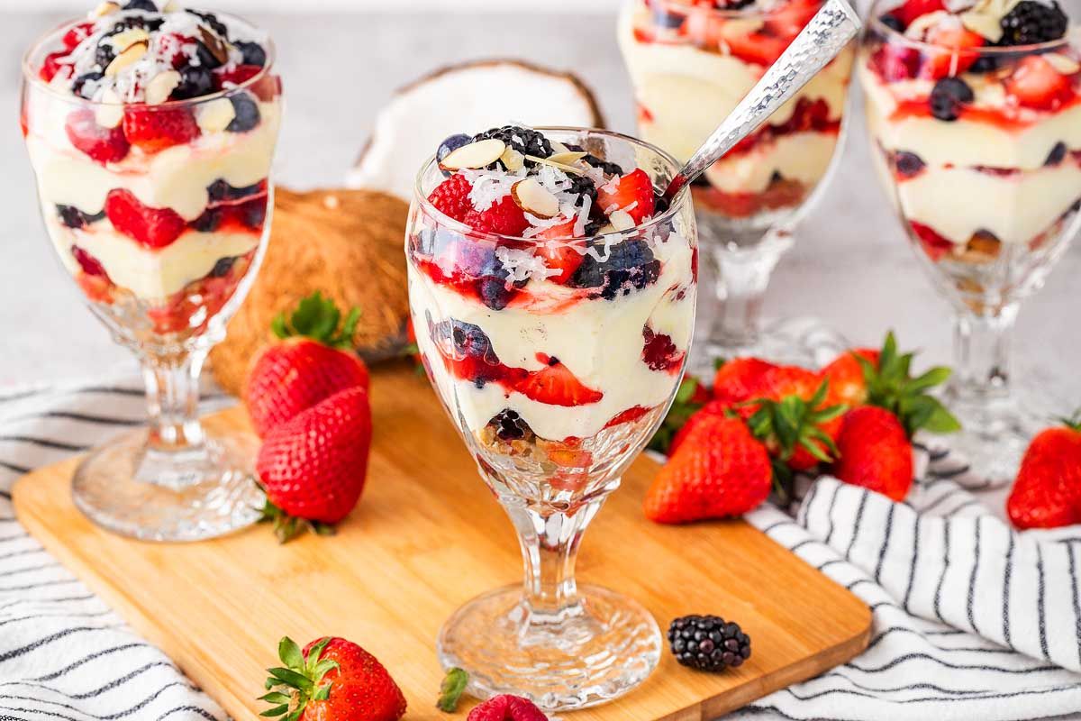 Mixed Berry Parfait. 