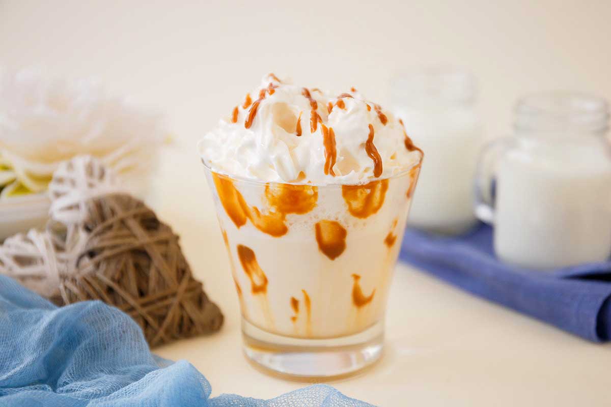 Homemade Salted Caramel Milkshake.