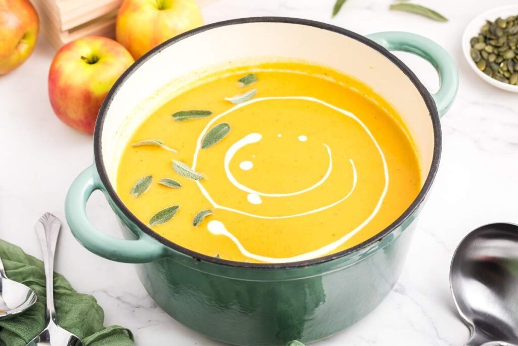 Roasted Pumpkin Apple Soup.